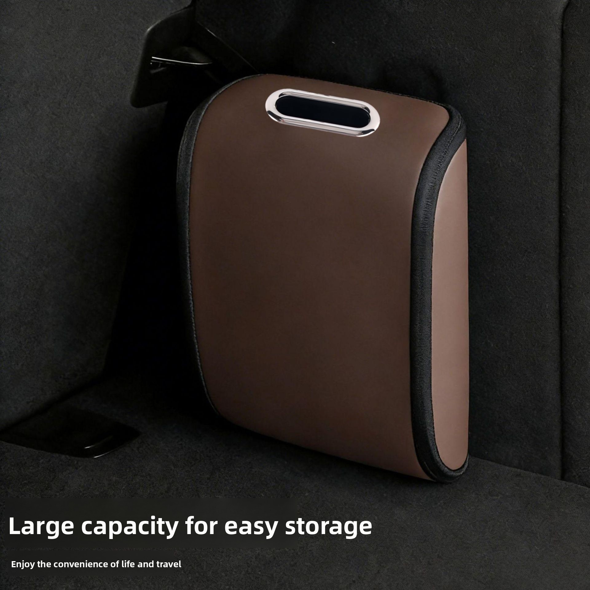 Car Trunk Organizer Foldable Storage Box - 차량 트렁크용 수납 가방, PU 가죽