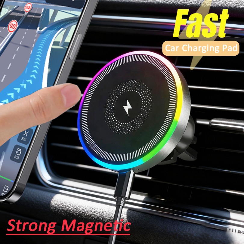 Magnetic Phone Holder For Car Vent - RGB 라이트 자동차 자석 휴대폰 홀더