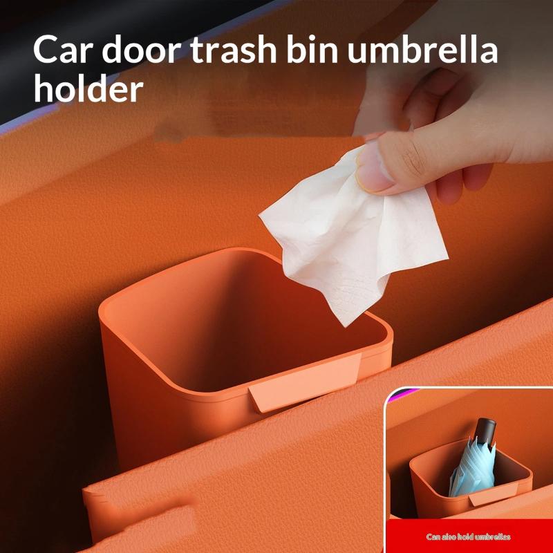 새로운 실리콘 소재의 차량용 도어 컵 홀더 겸 수납함, - Waterproof Car Trash Can With Lid 리뷰 및 가격