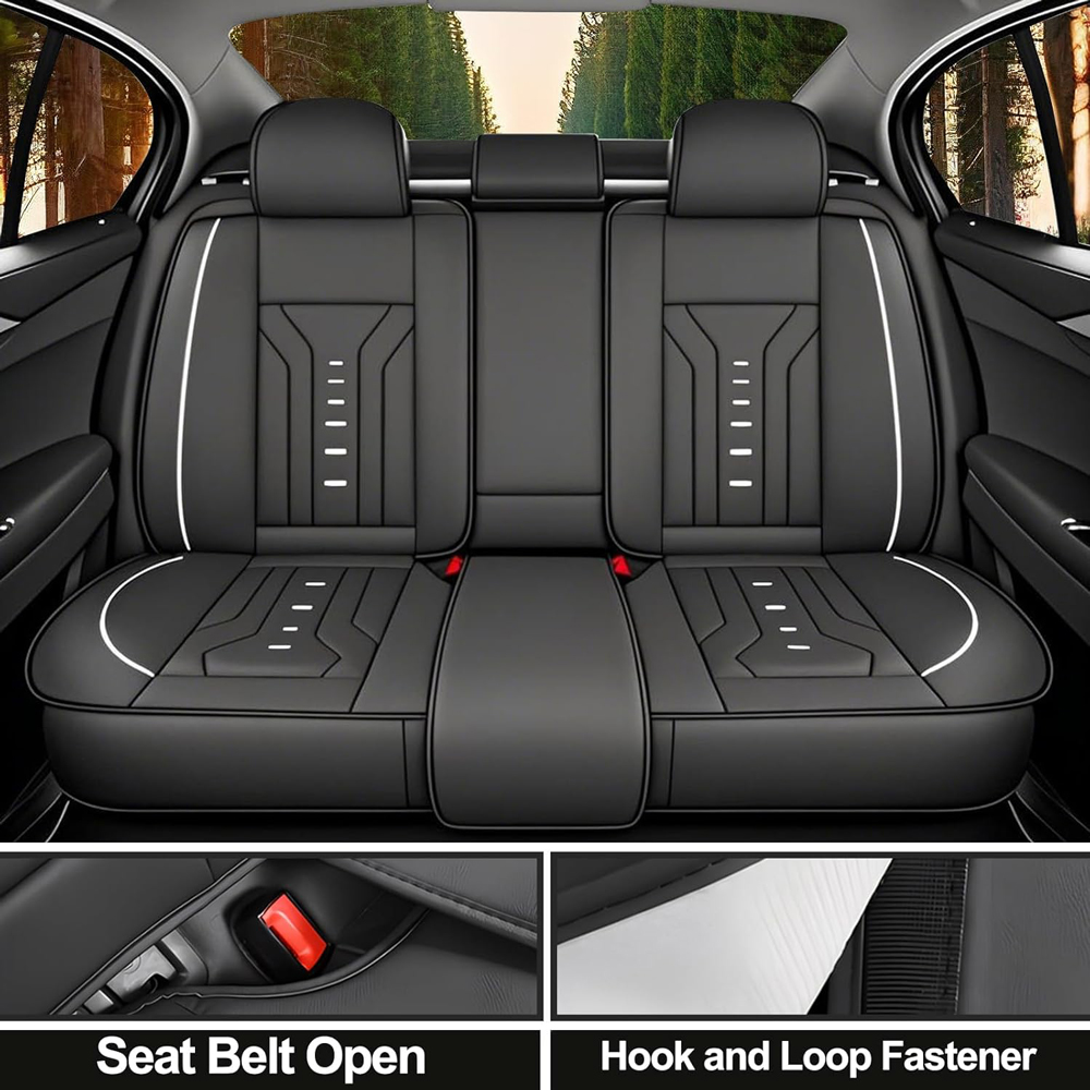 럭셔리 유니버셜 가죽 자동차 시트 커버 풀세트 사계절용 - Leather Car Seat Covers Full Set Universal 리뷰 및 가격
