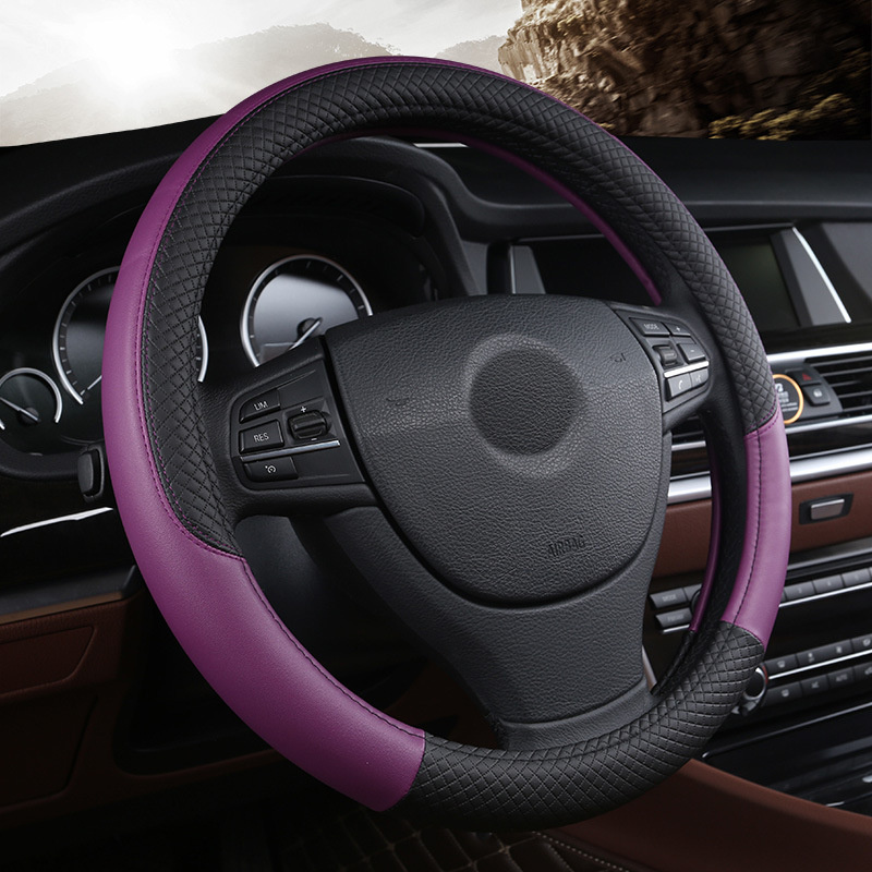 가죽 자동차 핸들 커버 37CM-38CM 자동차 스타일 - Car Steering Wheel Cover Anti Slip Breathable 리뷰 및 가격
