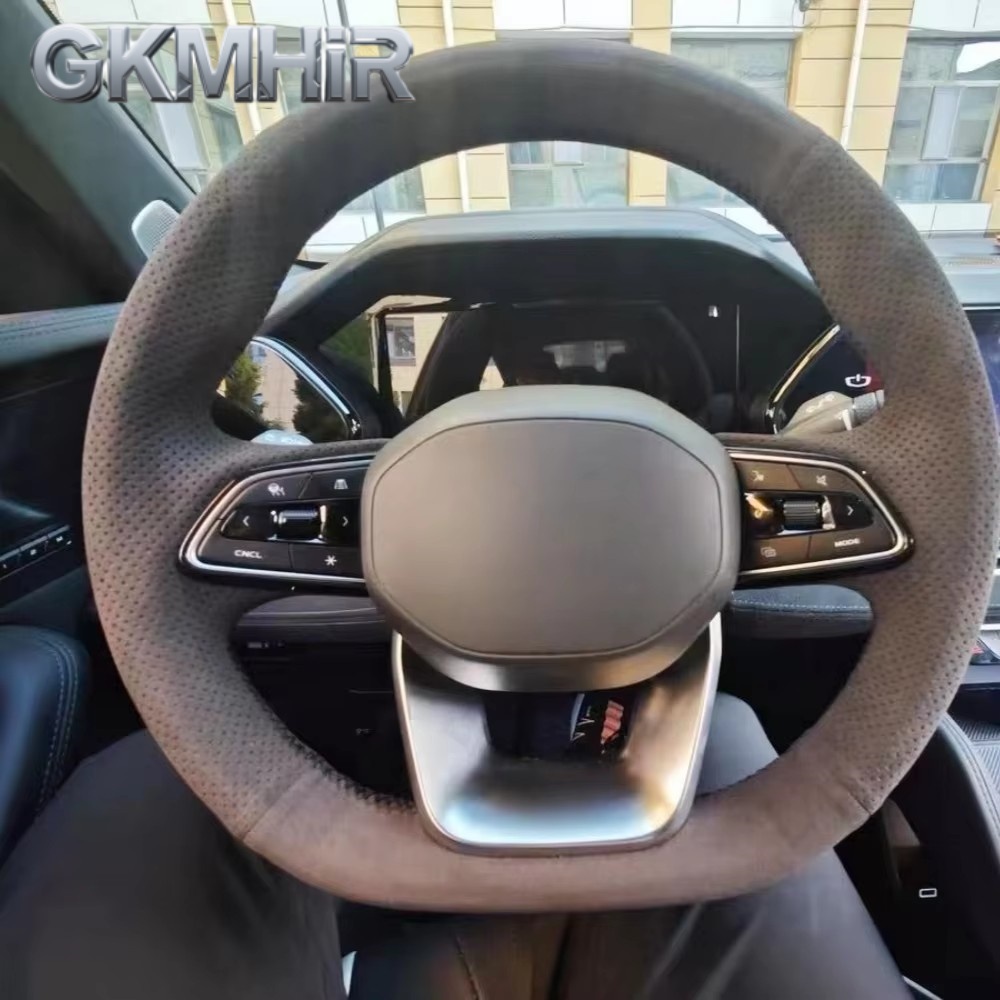 맞춤형 자동차 핸들 커버 액세서리 손바느질 스웨이드 가 - Car Steering Wheel Cover Anti Slip Breathable 리뷰 및 가격