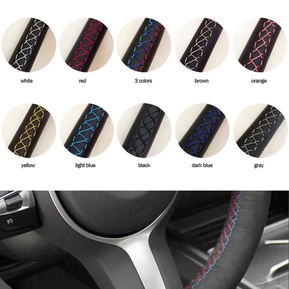 맞춤형 자동차 핸들 커버 액세서리 손바느질 스웨이드 가 - Car Steering Wheel Cover Anti Slip Breathable 리뷰 및 가격