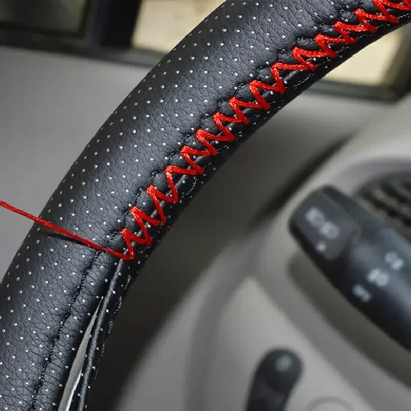 유니버설 가죽 자동차 스티어링 휠 스티치 랩 커버에 맞 - Car Steering Wheel Cover Anti Slip Breathable 리뷰 및 가격