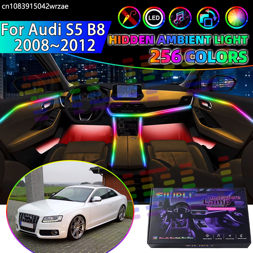 아우디 S5 B8 2008~2012 2009용 RGB  - Led Ambient Interior Car Lights App Control 리뷰 및 가격