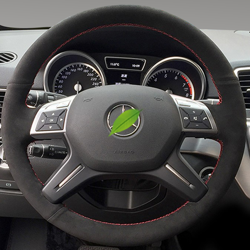 메르세데스 벤츠 C GL M 클래스 W204 X166  - Car Steering Wheel Cover Anti Slip Breathable 리뷰 및 가격
