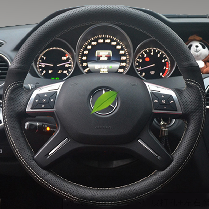 메르세데스 벤츠 C GL M 클래스 W204 X166  - Car Steering Wheel Cover Anti Slip Breathable 리뷰 및 가격
