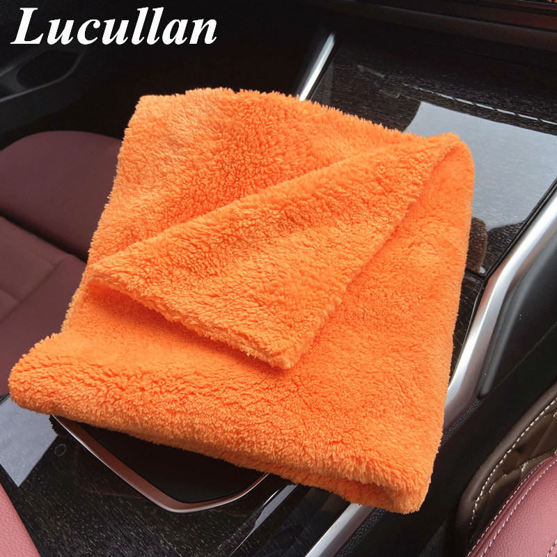 Lucullan 40x40cm 오렌지 슈퍼 두꺼운 플러 - Microfiber Car Drying Towel Super Absorbent 리뷰 및 가격